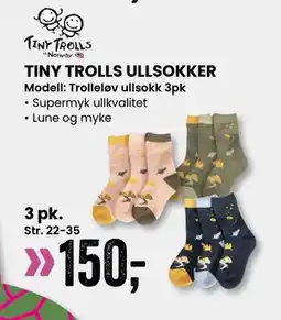 Sport Outlet TINY TROLLS ULLSOKKER, NOK 150 tilbud