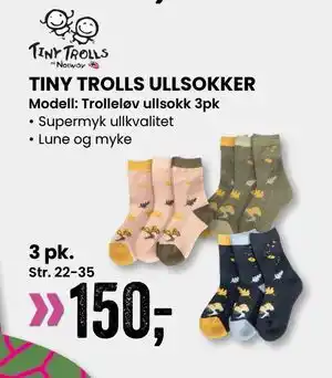 Sport Outlet TINY TROLLS ULLSOKKER, NOK 150 tilbud