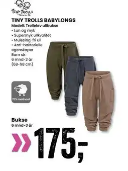 Sport Outlet TINY TROLLS BABYLONGS, NOK 175 tilbud
