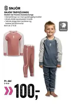 Sport Outlet SNJÓR TRØYE/LONGS, NOK 100 tilbud