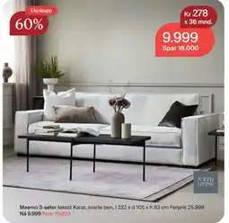 Møbelringen Maemo 3-seter, NOK 9999 tilbud
