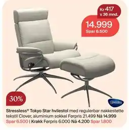 Møbelringen Stressless. Tokyo Star hvilestol, NOK 14999 tilbud