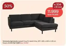 Møbelringen Vimmerby hjørnesofa, NOK 11999 tilbud