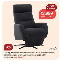 Møbelringen Galaxy Sky hvilestol, NOK 12999 tilbud