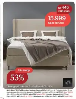 Møbelringen North Beds. Kvitfjell Premium kontinentalseng tilbud