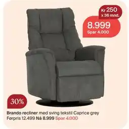Møbelringen Brando recliner, NOK 8999 tilbud