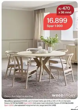 Møbelringen WoodStory spisebord, NOK 16899 tilbud