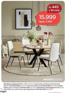 Møbelringen WoodStory spisebord, NOK 15999 tilbud