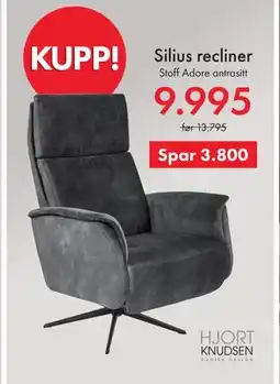 Fagmøbler Silius recliner, NOK 9995 tilbud