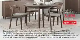Fagmøbler Skovby spisestol 823, NOK 3595 tilbud