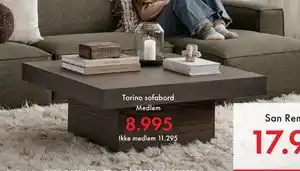 Fagmøbler Torino sofabord, NOK 11295, Medlemspris tilbud