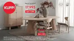 Fagmøbler Japandi spisebord, NOK 17995 tilbud