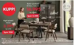 Fagmøbler Boston spisebord, NOK 16995 tilbud