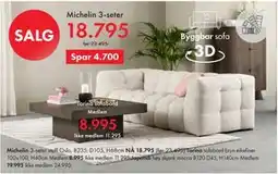 Fagmøbler Michelin 3-seter, NOK 18795 tilbud
