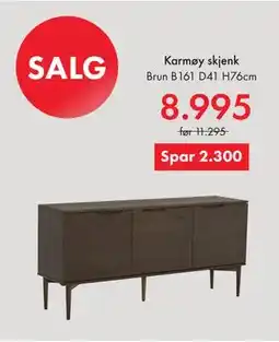 Fagmøbler Karmøy skjenk, NOK 8995 tilbud