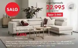 Fagmøbler Capri hjørnesofa, NOK 22995 tilbud