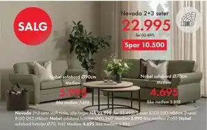 Fagmøbler Nobel sofabord hvitoljet Ø70, NOK 5895, Medlemspris tilbud