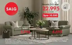 Fagmøbler Nevada 2+3 seter stoff Nola, NOK 22995 tilbud