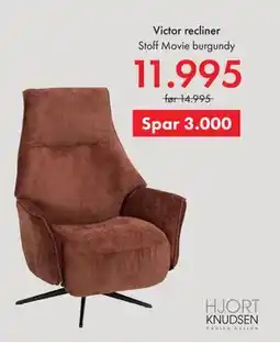 Fagmøbler Victor recliner, NOK 11995 tilbud