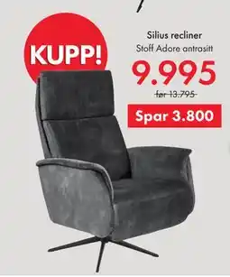 Fagmøbler Silius recliner, NOK 9995 tilbud
