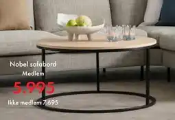 Fagmøbler Nobel sofabord, NOK 7695, Medlemspris tilbud
