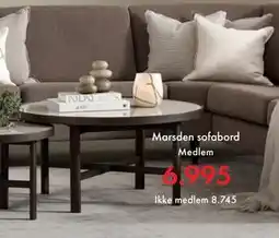 Fagmøbler Marsden sofabord, NOK 8745, Medlemspris tilbud