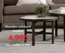 Fagmøbler Marsden sofabord, NOK 6245, Medlemspris tilbud