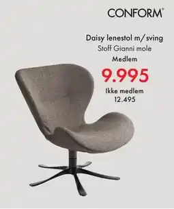 Fagmøbler Daisy lenestol m/sving, NOK 12495, Medlemspris tilbud