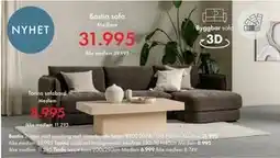 Fagmøbler Bastia sofa, NOK 39995, Medlemspris tilbud