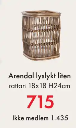 Fagmøbler Arendal lyslykt liten, NOK 1435, Medlemspris tilbud