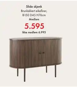 Fagmøbler Slide skjenk, NOK 6995, Medlemspris tilbud
