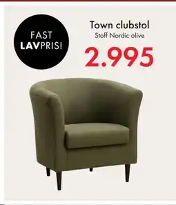 Fagmøbler Town clubstol, Medlemspris tilbud