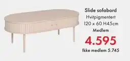Fagmøbler Slide sofabord, NOK 5745, Medlemspris tilbud