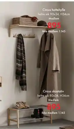 Fagmøbler Circus hattehylle, NOK 1145, Medlemspris tilbud