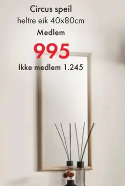 Fagmøbler Circus speil, NOK 1245, Medlemspris tilbud