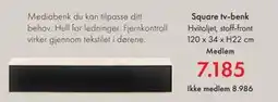 Fagmøbler Square tv-benk, NOK 8986, Medlemspris tilbud