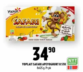 Coop Prix Yoplait safari apeyoghurt 8 stk tilbud