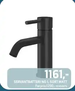 Flisekompaniet SERVANTBATTERI NO 1, SORT MATT, NOK 1161 tilbud
