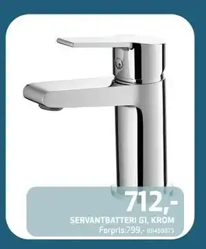 Flisekompaniet SERVANTBATTERI G1, KROM, NOK 712 tilbud