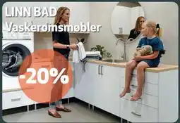 Flisekompaniet LINN BAD Vaskeromsmøbler tilbud