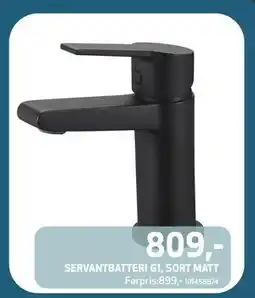 Flisekompaniet SERVANTBATTERI G1, SORT MATT, NOK 809 tilbud