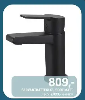 Flisekompaniet SERVANTBATTERI G1, SORT MATT, NOK 809 tilbud