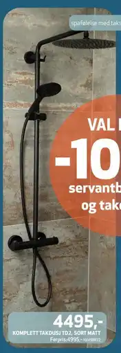 Flisekompaniet KOMPLETT TAKDUSJ TD2, SORT MATT, NOK 4495 tilbud