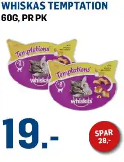 Price Lagerbutikk WHISKAS Temptation tilbud