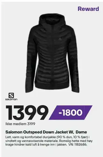 XXL Sport Salomon Outspeed Down Jacket W, Dame tilbud