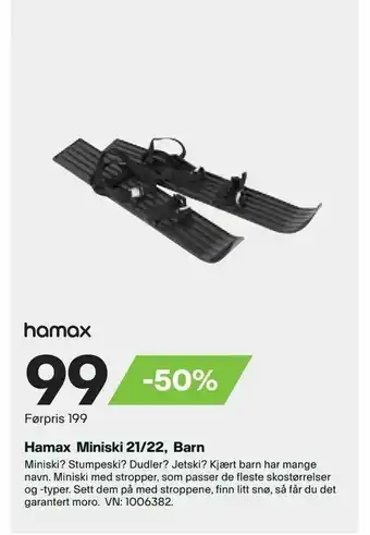 XXL Sport Hamax Miniski 21/22, Barn tilbud