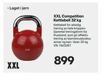 XXL Sport XXL Competition Kettlebell 32 kg tilbud