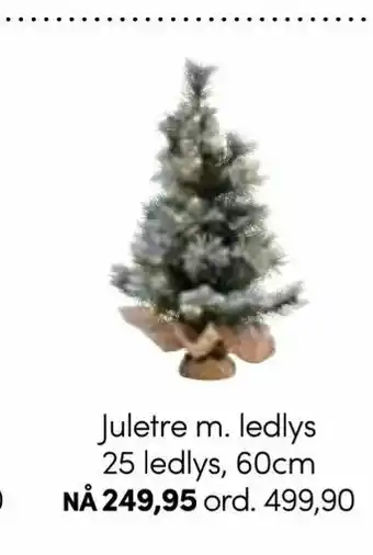 Nille Juletre m. ledlys 25 ledlys, 60cm tilbud