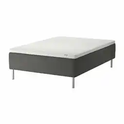 IKEA Skotterud Rammemadrass med overmadrass, fast mørk grå/norrsele hvit, 120x200 cm tilbud