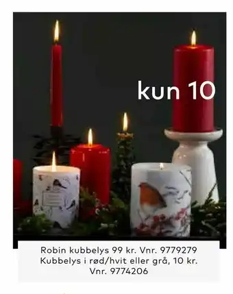 Skeidar Kubbelys i rød/hvit eller grå tilbud